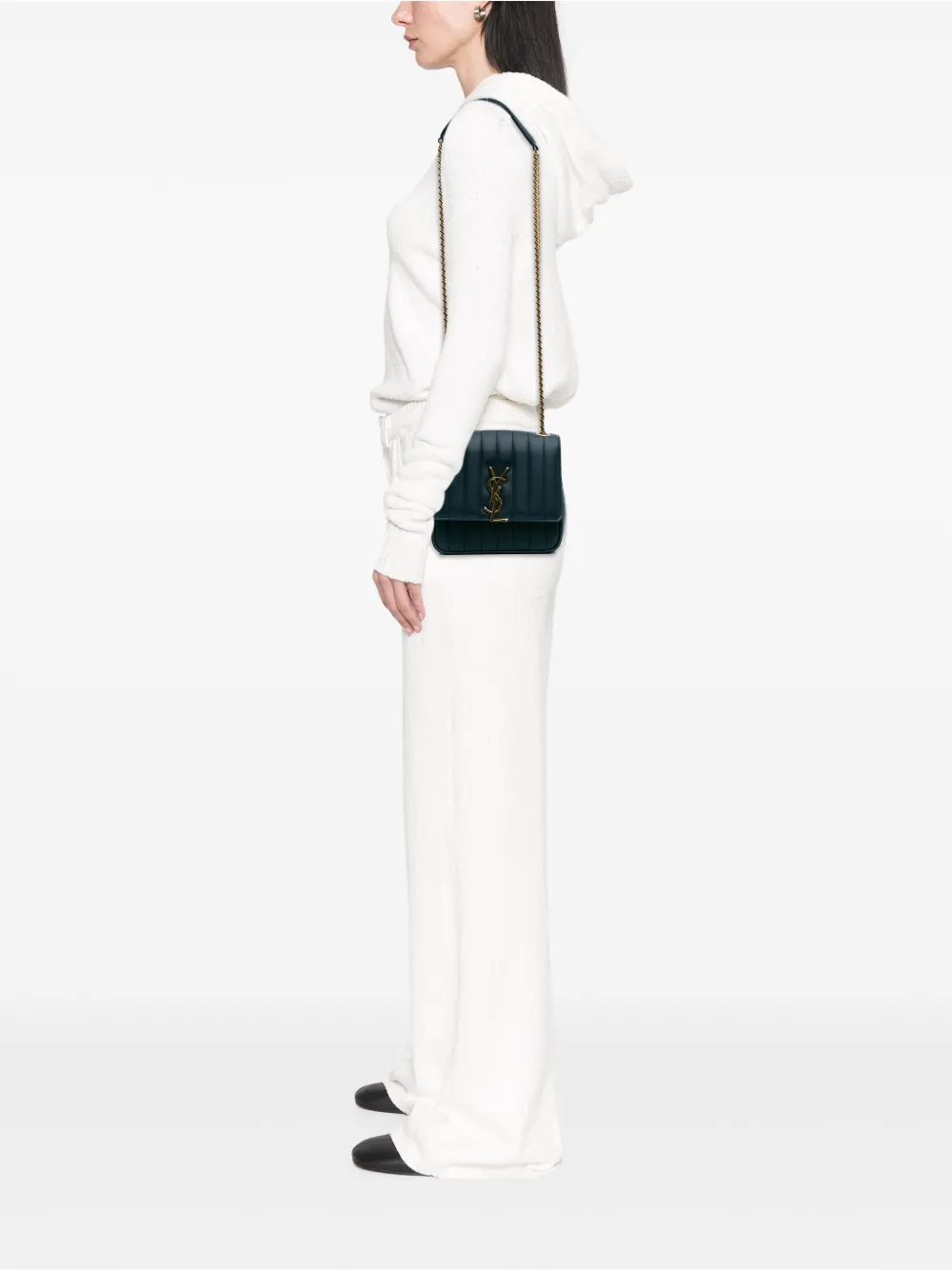 Saint Laurent Pre-Owned Monogram Vicky 小羊皮中号搭链斜挎包（2018年典藏款） | 典藏臻品 | Image 2