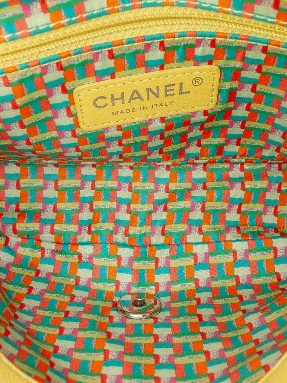 Pre-owned Chanel 2016-2017 Paris Seoul Small Rubber Coco Rain Flap Shoulder Bag In Yellow