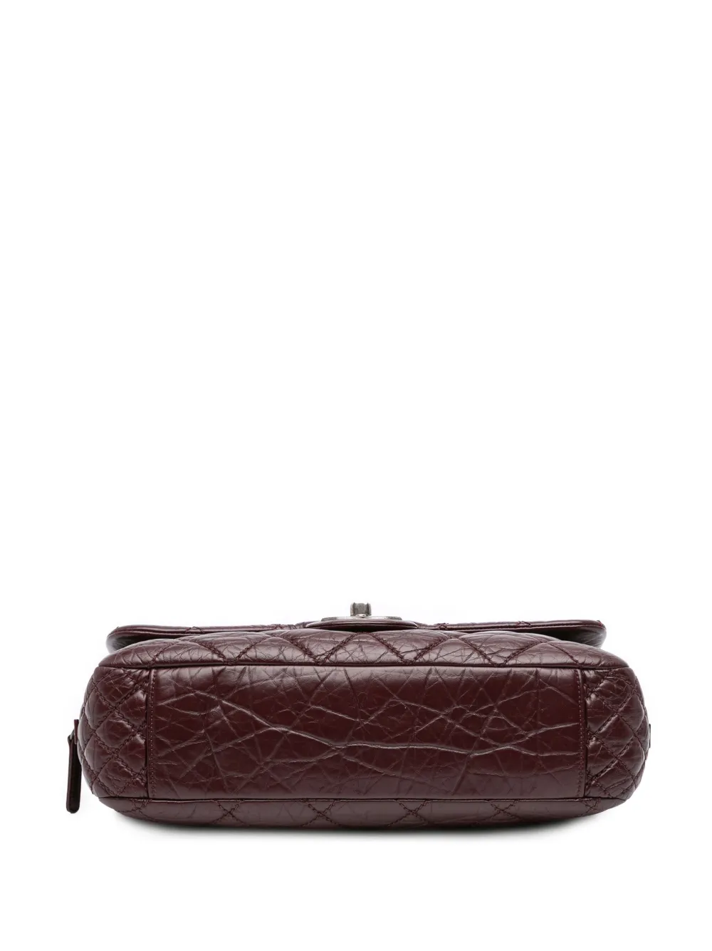 Pre-owned Chanel 2013-2014 Jumbo Quilted Aged Calfskin New Portobello Flap Shoulder Bag In Red