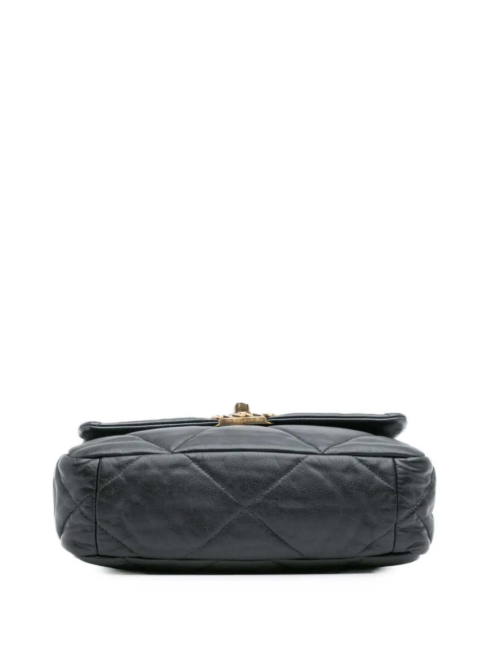Pre-owned Chanel 2020 Medium Lambskin 19 Flap Satchel In Black