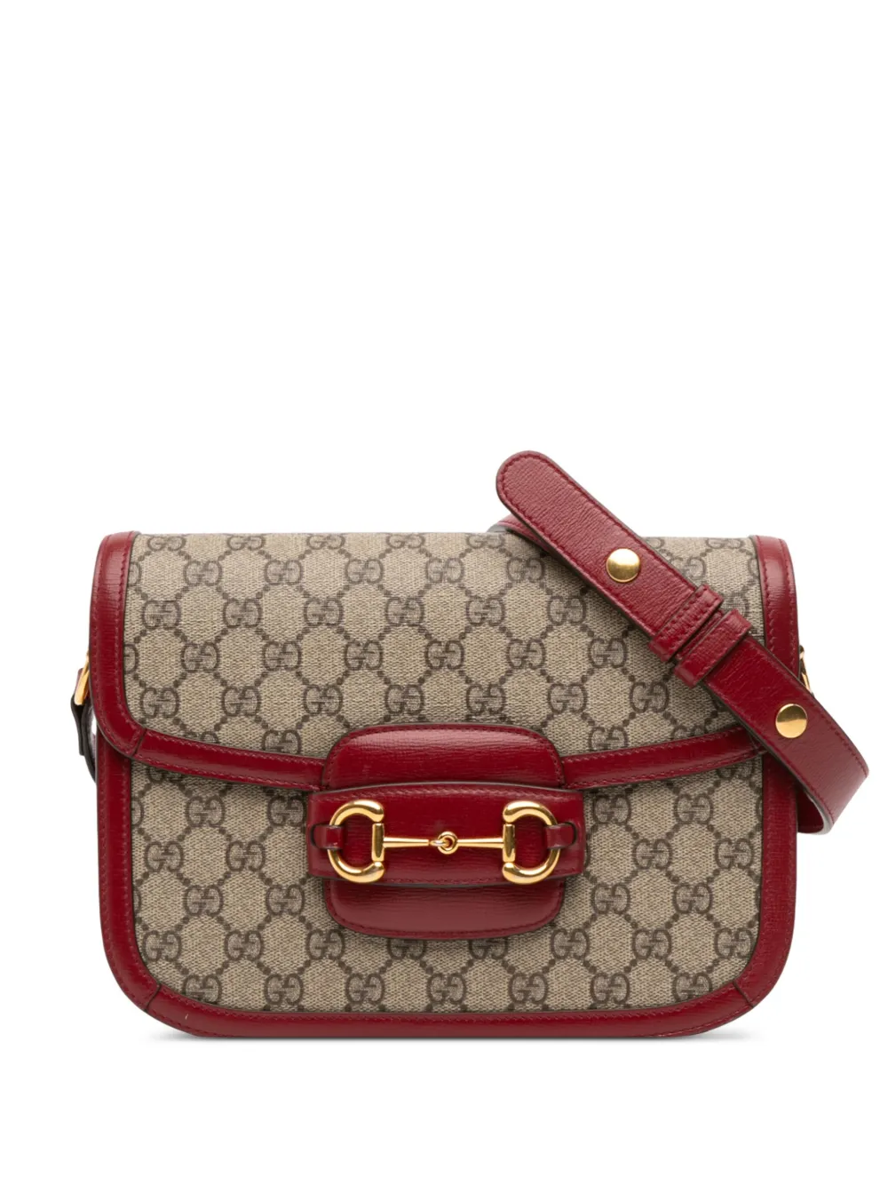 Gucci Pre-Owned 2016-2025 ミディアム GGスプリーム ホースビット 1955 ショルダーバッグ - ブラウン Gucci Pre-Owned 2016-2025 ミディアム GGスプリーム ホースビット 1955 ショルダーバッグ - ブラウン