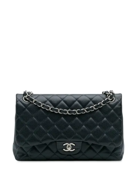 CHANEL Pre-Owned 2014 Jumbo Classic Caviar Double Flap shoulder bag