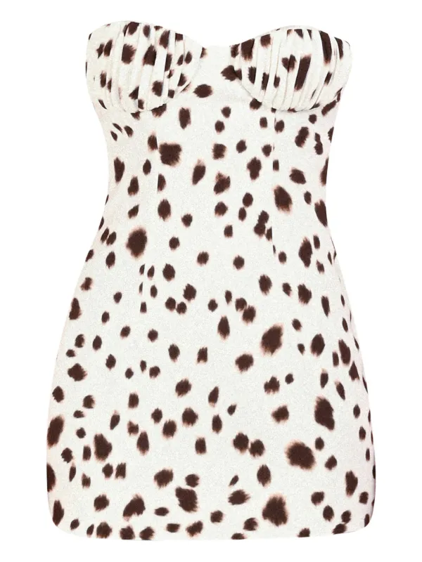 Rowen Rose dalmatian-pattern Dress | White | FARFETCH ZA