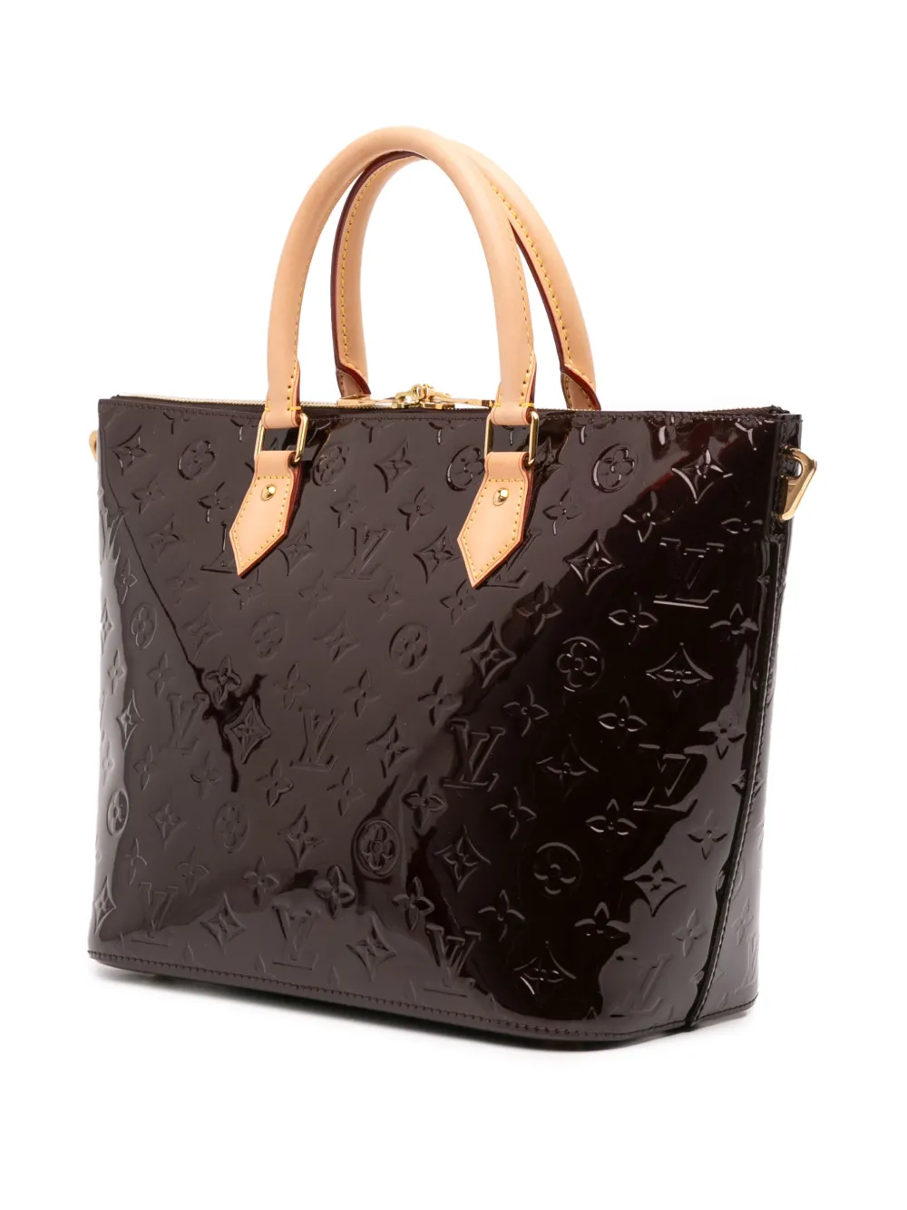 Pre-owned Louis Vuitton 2014 Monogram Vernis Montebello Mm Satchel In Purple