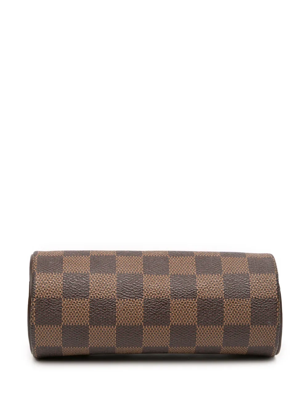 Pre-owned Louis Vuitton 2000-2010 Damier Ebene Papillon Pochette Handbag In Brown