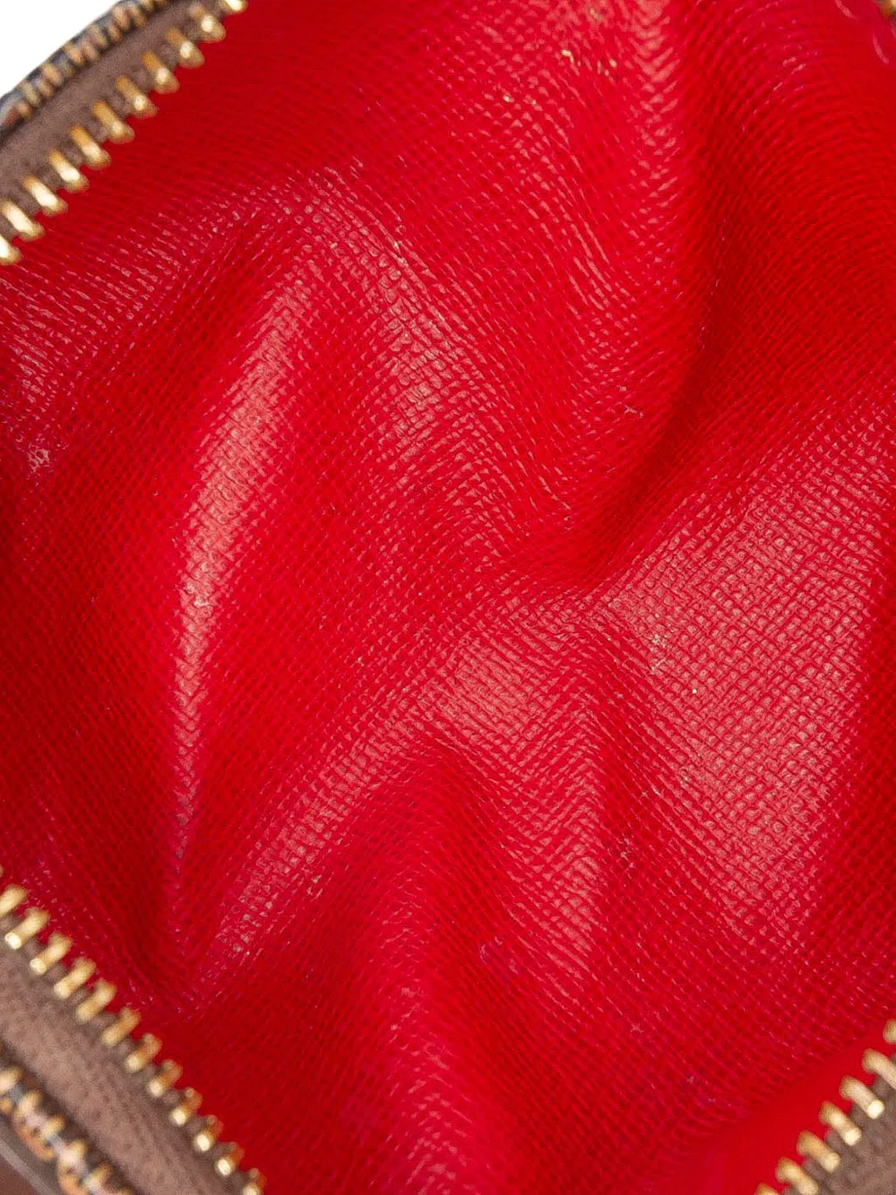 Pre-owned Louis Vuitton 2000-2010 Damier Ebene Papillon Pochette Handbag In Brown