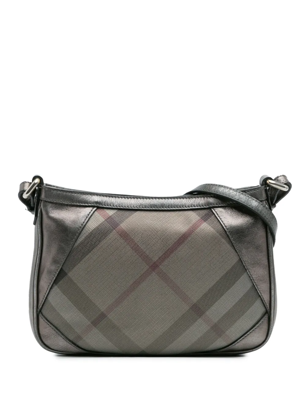 Burberry Pre-Owned Borsa a tracolla Check in tela cerata 2000-2017 - Argento