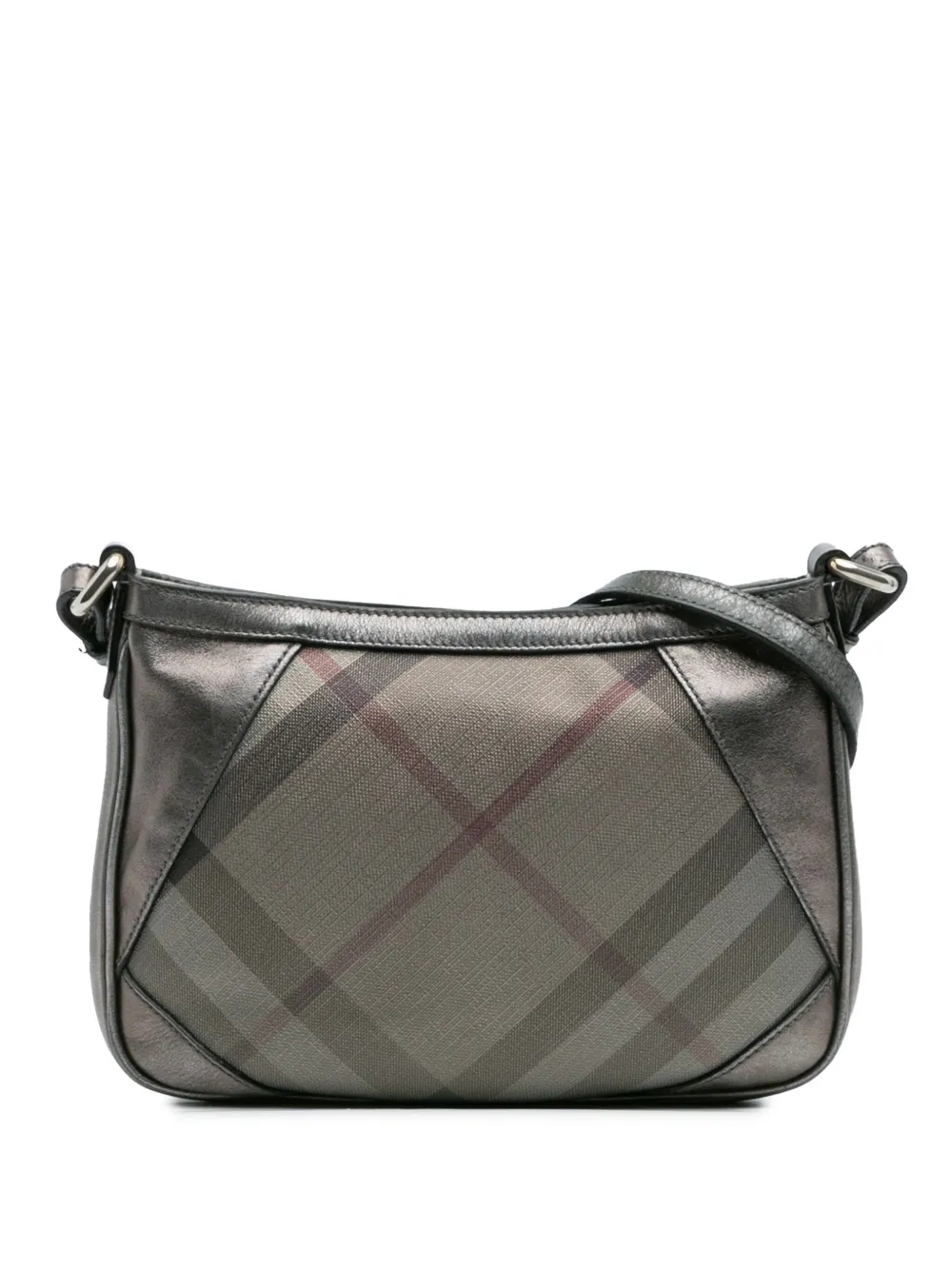 Burberry Pre-Owned Borsa a tracolla Check in tela cerata 2000-2017 - Argento