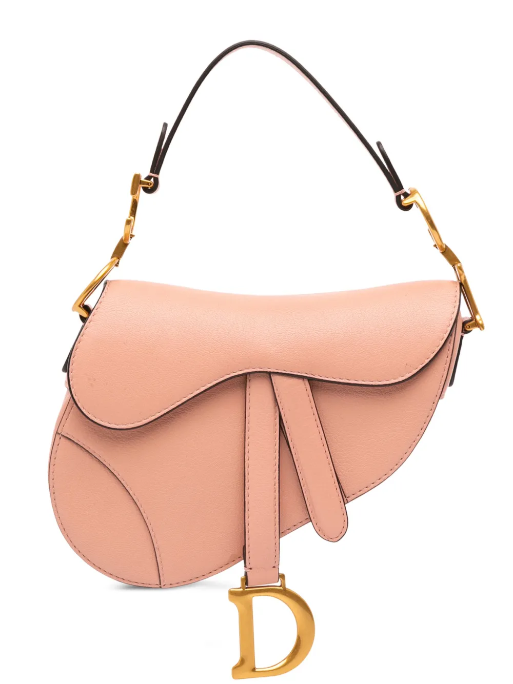 Christian Dior Pre-Owned 2020 ミニ グレインカーフ サドル サッチェルバッグ - ピンク Christian Dior Pre-Owned 2020 ミニ グレインカーフ サドル サッチェルバッグ - ピンク