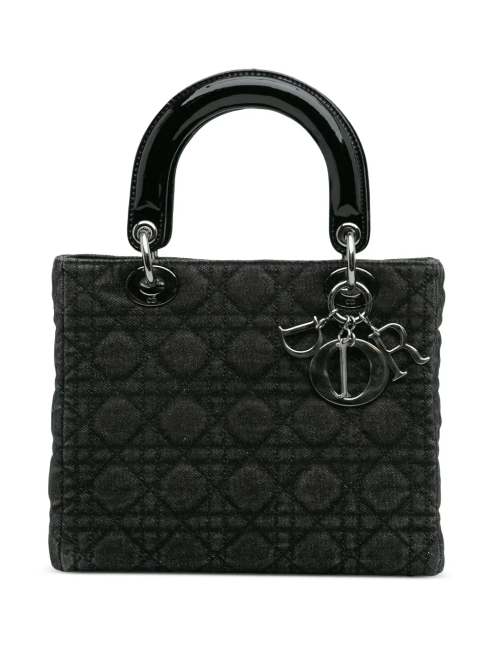 Christian Dior Pre-Owned 1999 ミディアム カナージュ レディ ディオール デニム サッチェルバッグ - Christian Dior Pre-Owned 1999 ミディアム カナージュ レディ ディオール デニム サッチェルバッグ -