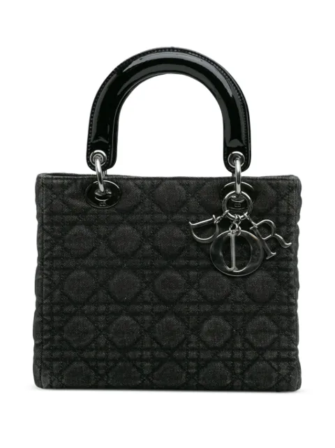 Christian Dior Pre-Owned 1999 Medium Denim Cannage Lady Dior satchel