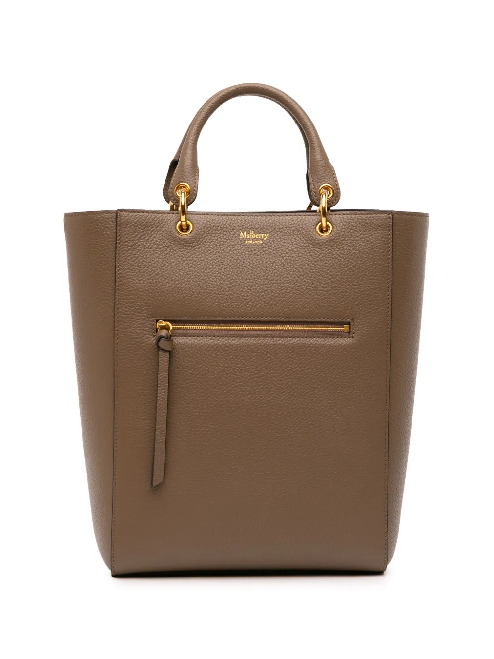 Pre-owned Mulberry 2016-2025 Classic Grain Calfskin Maple Tote Satchel In Brown