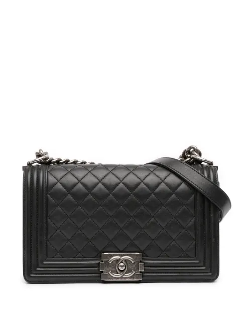 CHANEL Pre-Owned 2018 Old Medium Quilted Lambskin Boy Flap crossbody bag