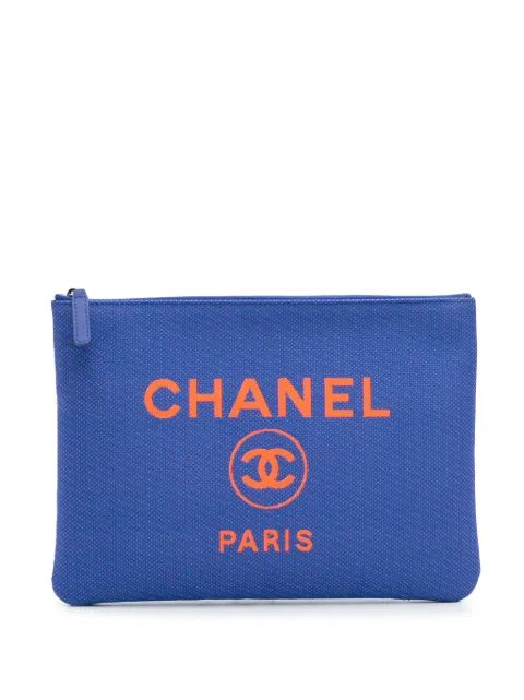 CHANEL Pre-Owned 2021 Medium Tweed Deauville O Case clutch bag