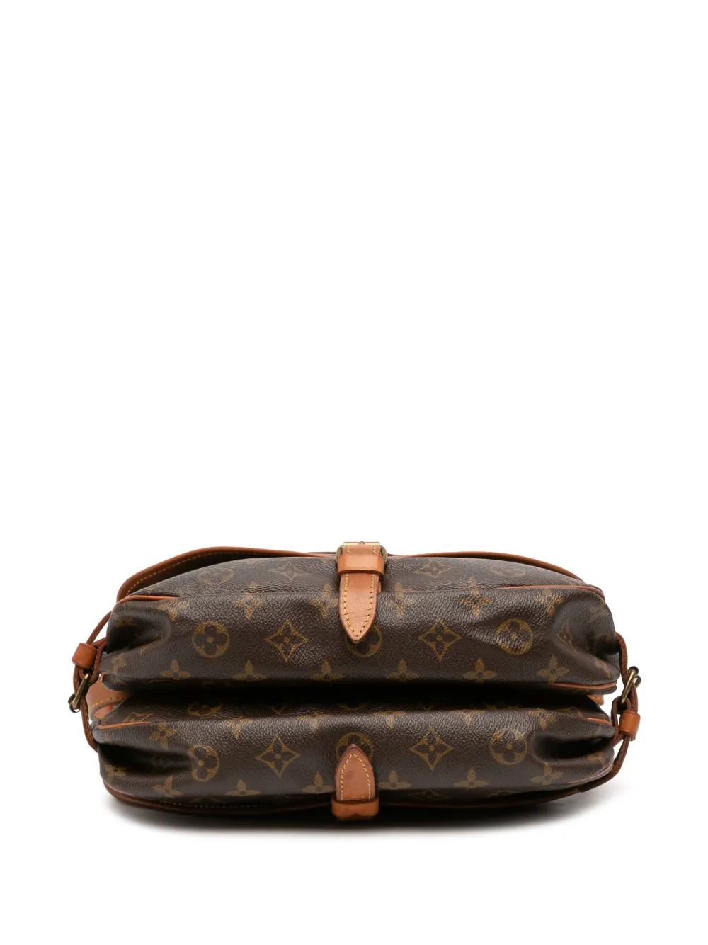 Pre-owned Louis Vuitton 1991 Monogram Saumur 30 Crossbody Bag In Brown