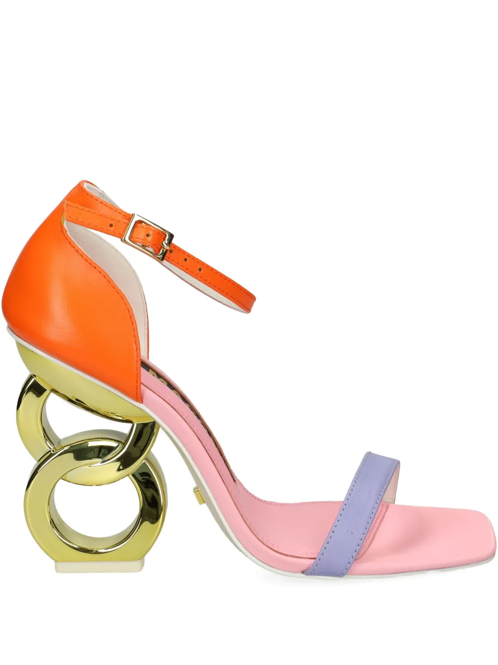 Kat Maconie 105 mm Suzu sandalen met ketting Oranje
