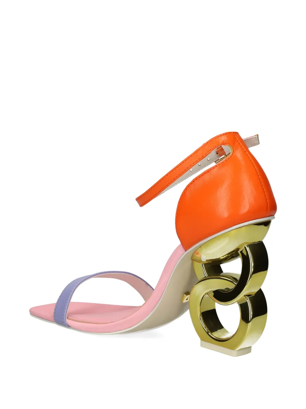 Kat Maconie 105 mm Suzu sandalen met ketting Oranje