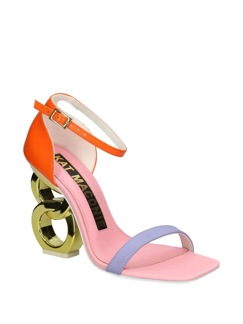 Kat Maconie 105 mm Suzu sandalen met ketting Oranje