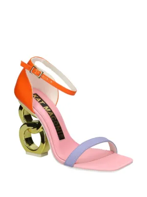 Sandales Kat Maconie Femme Taille 40 - Cuir Main, Talon Bloc - Neuf Avec Boîte