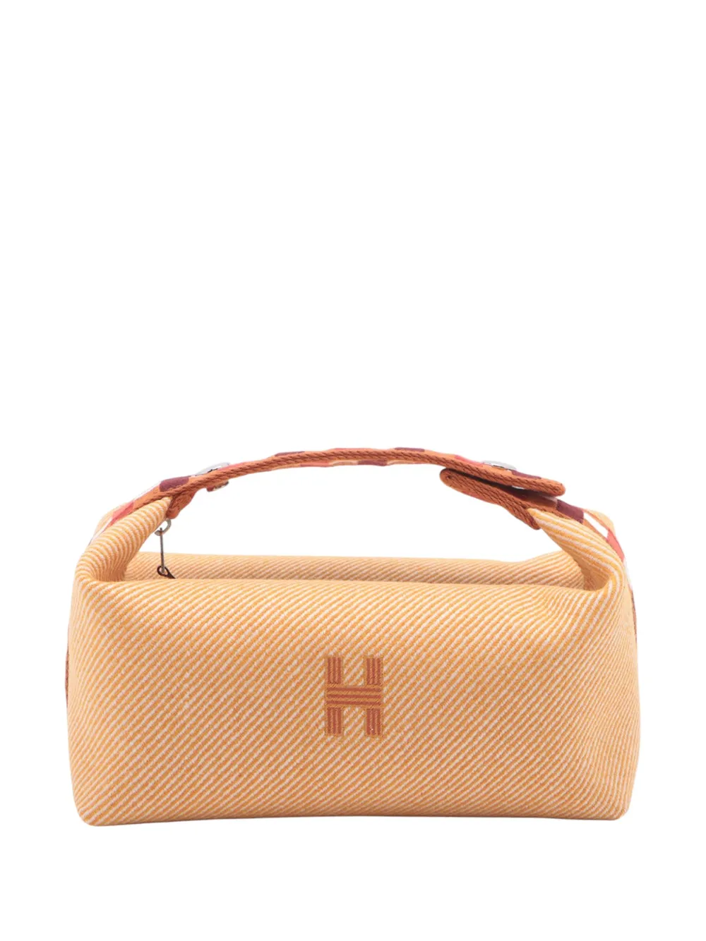 Hermès Pre-Owned 2012-2025 Small Wool Bride a Brac Au Carre Case vanity bag | Orange | Image 1