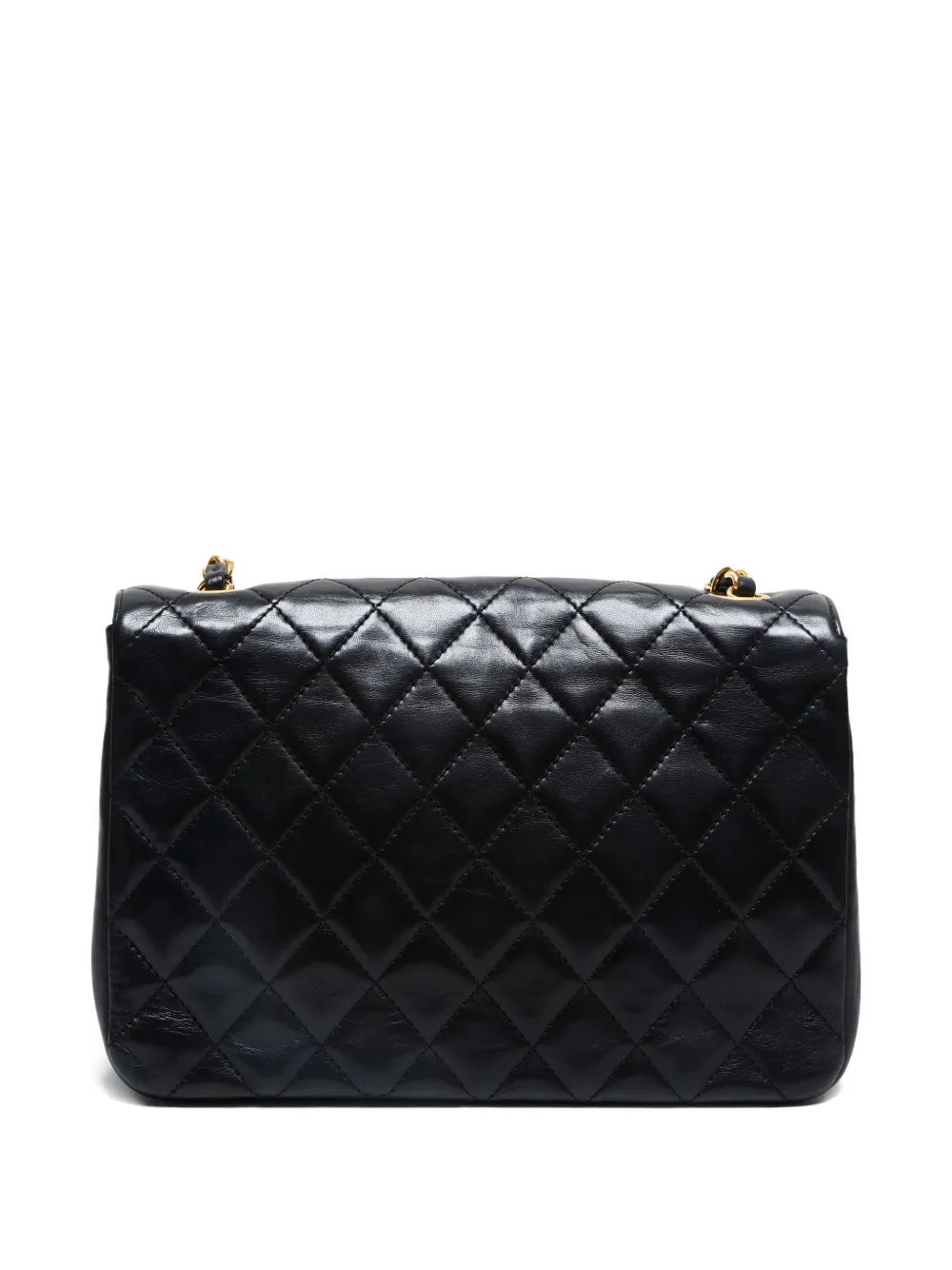 Pre-owned Chanel 1989-1991 Classic Flap Quilted Chain Shoulder Bag In Black