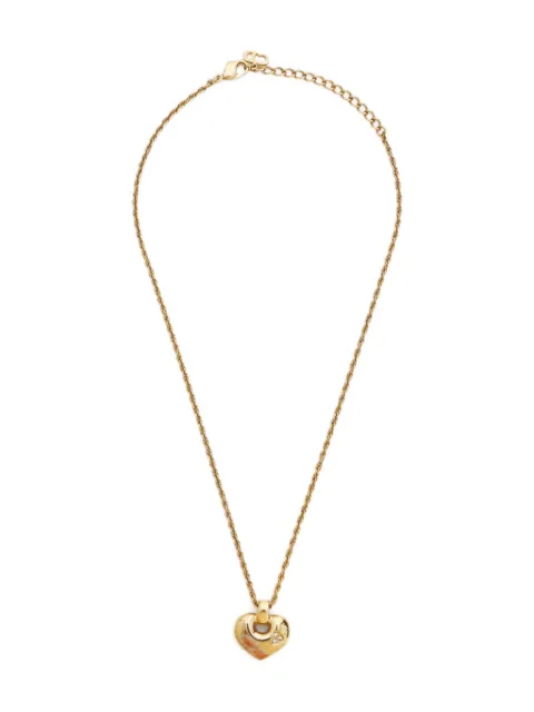 Christian Dior Pre-Owned 1980-2000 heart-pendant necklace