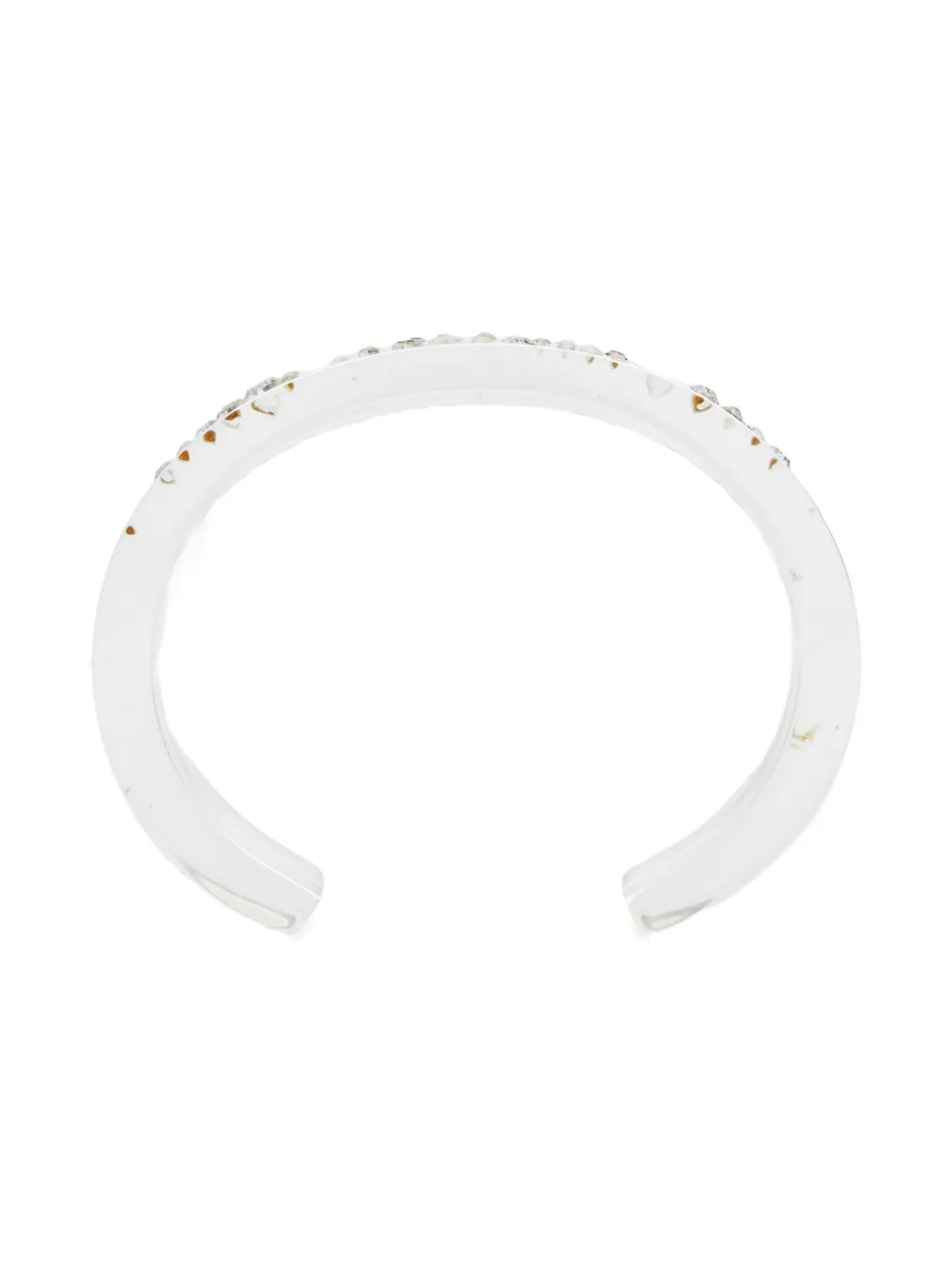 Pre-owned Dior 2000s Logo Bangle In White