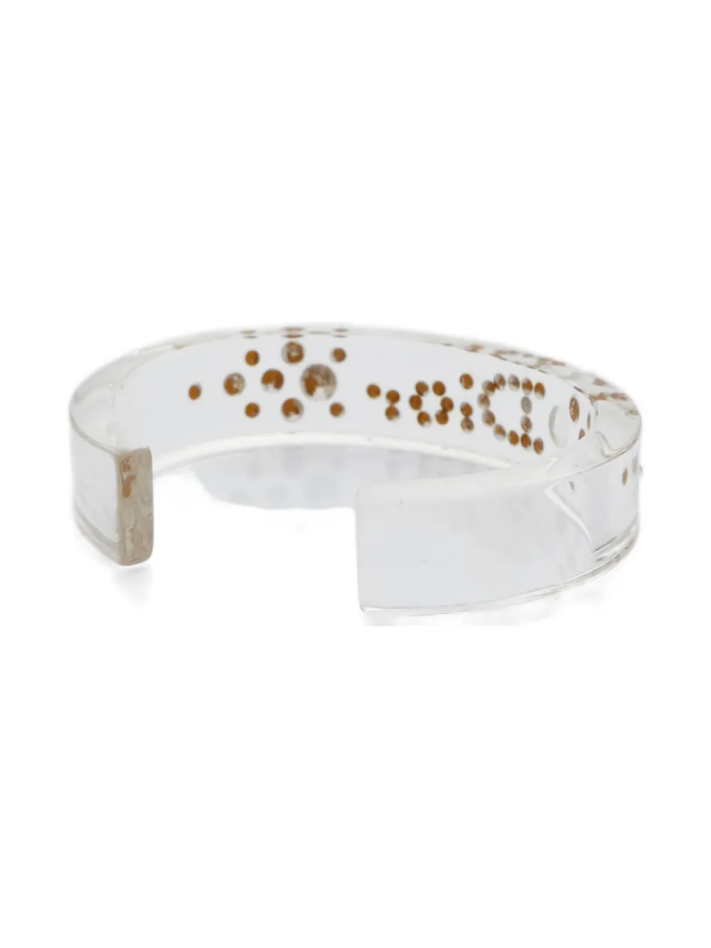 Pre-owned Dior 2000s Logo Bangle In White