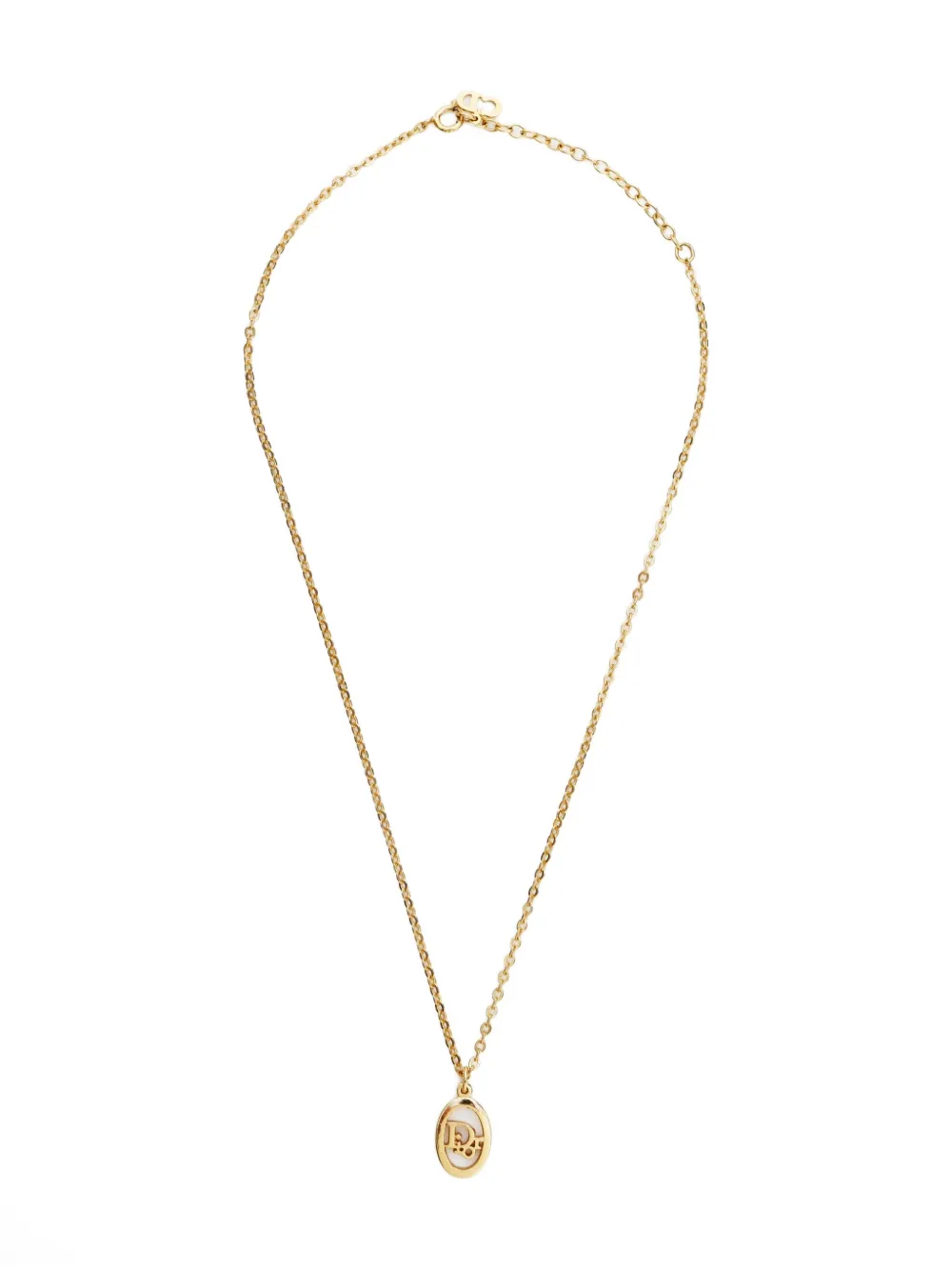 Pre-owned Dior 1970-1990 Christian -pendant Necklace In Gold
