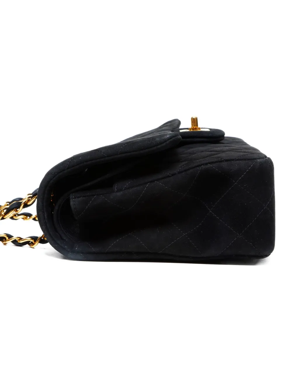 Pre-owned Chanel 1996-1997 Classic Double Flap Chain Shoulder Bag In Black