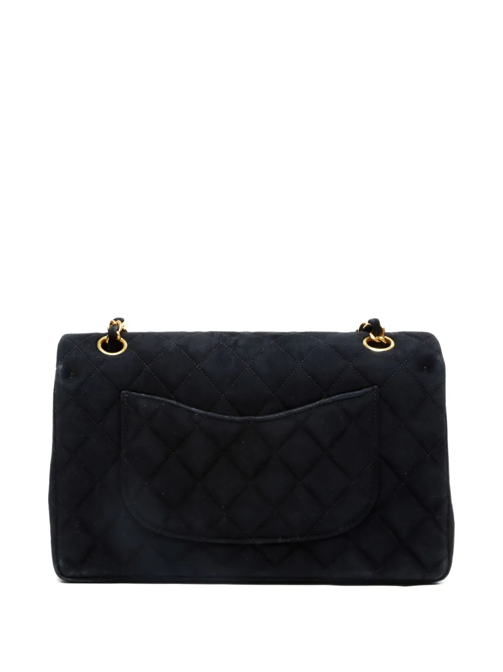 Pre-owned Chanel 1996-1997 Classic Double Flap Chain Shoulder Bag In Black