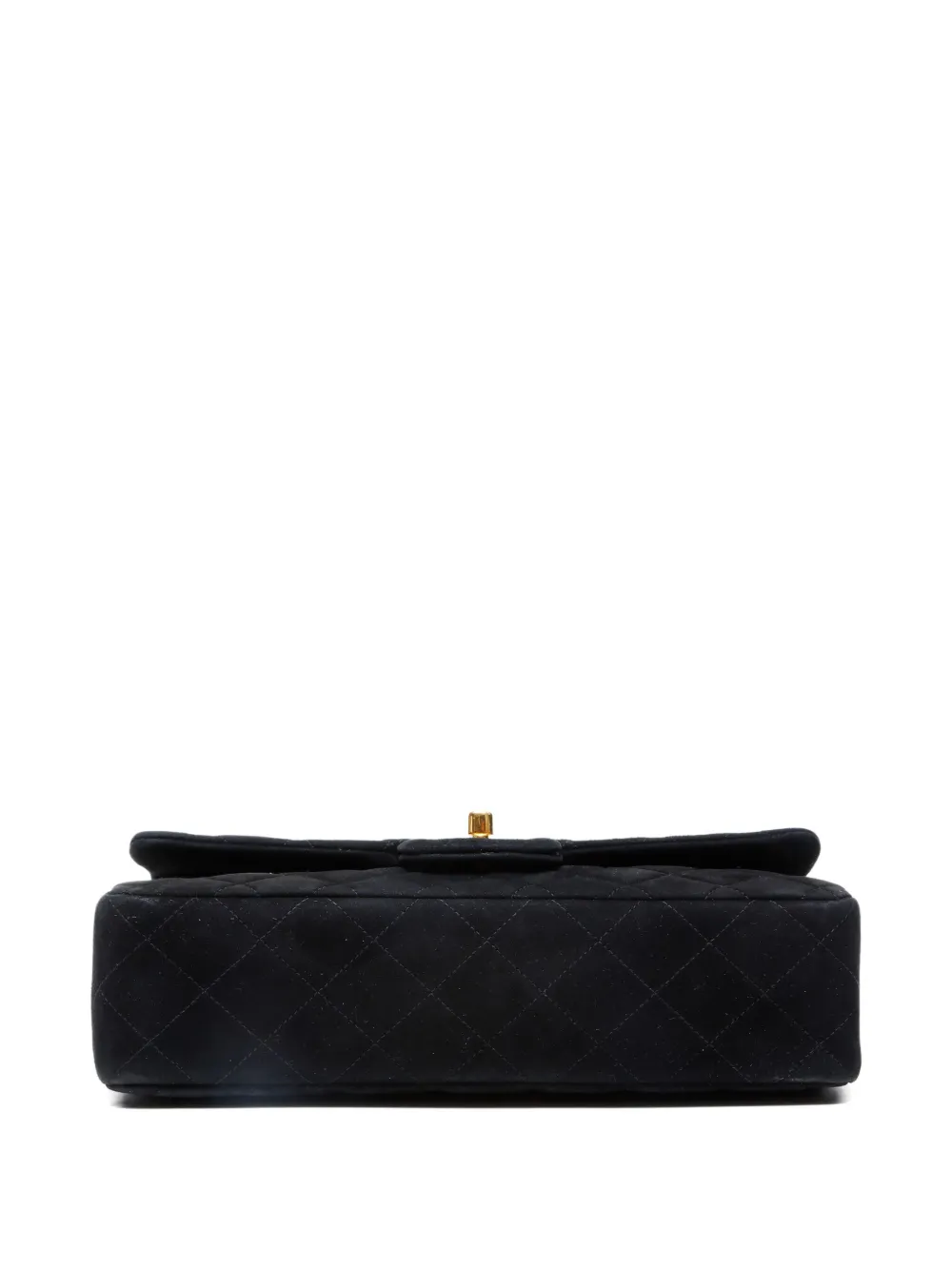 Pre-owned Chanel 1996-1997 Classic Double Flap Chain Shoulder Bag In Black