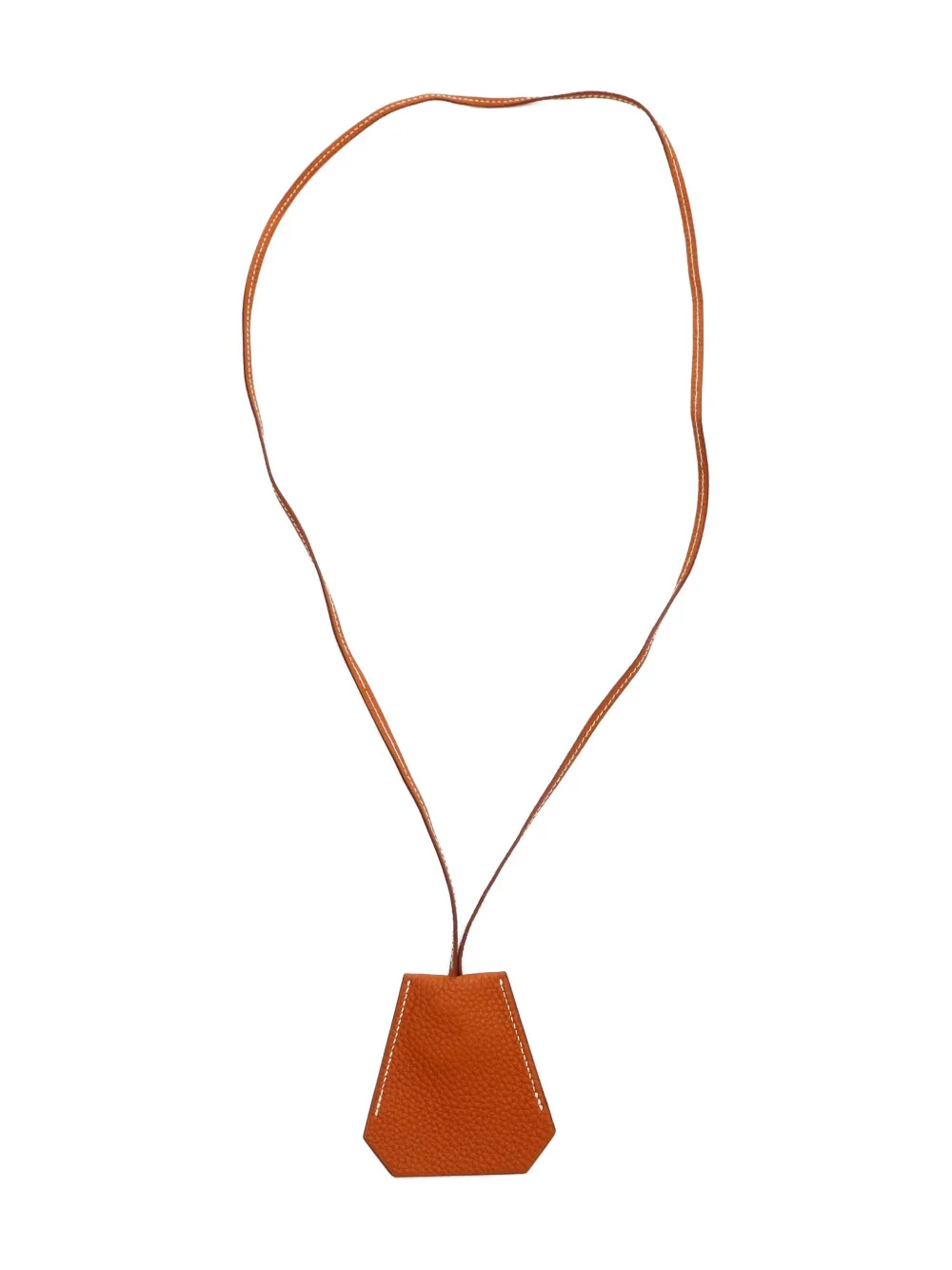 Pre-owned Hermes 2002 Clochette Necklace In Brown