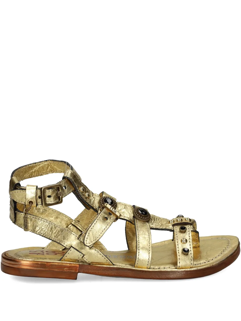 A.S.98 Grant sandalen met studs en gesp Goud