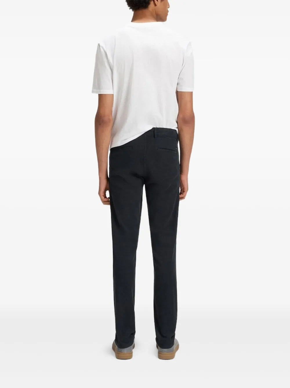 BOSS Broek met knoopsluiting Blauw