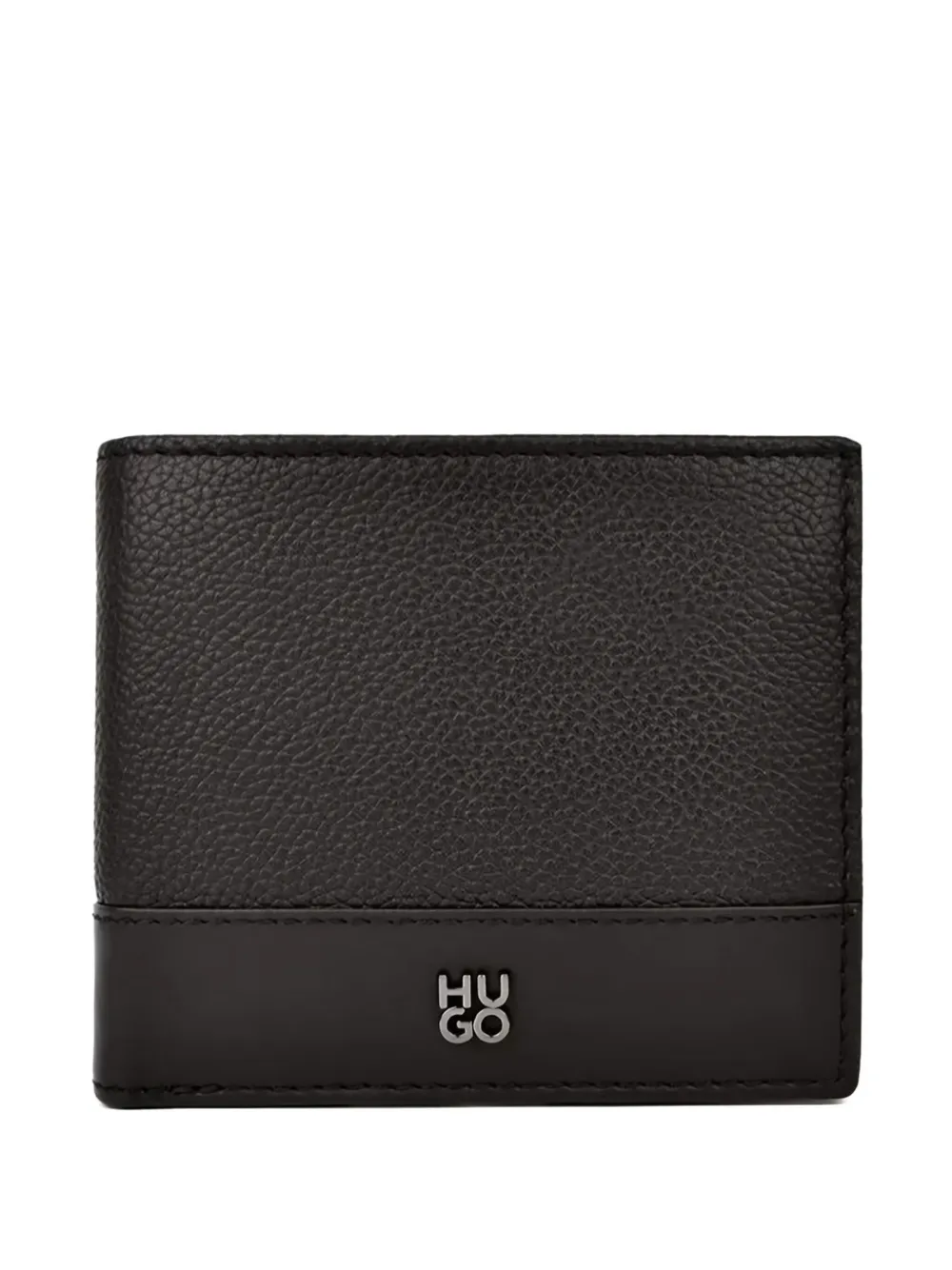 Hugo Boss Logo-plaque Wallet In Brown