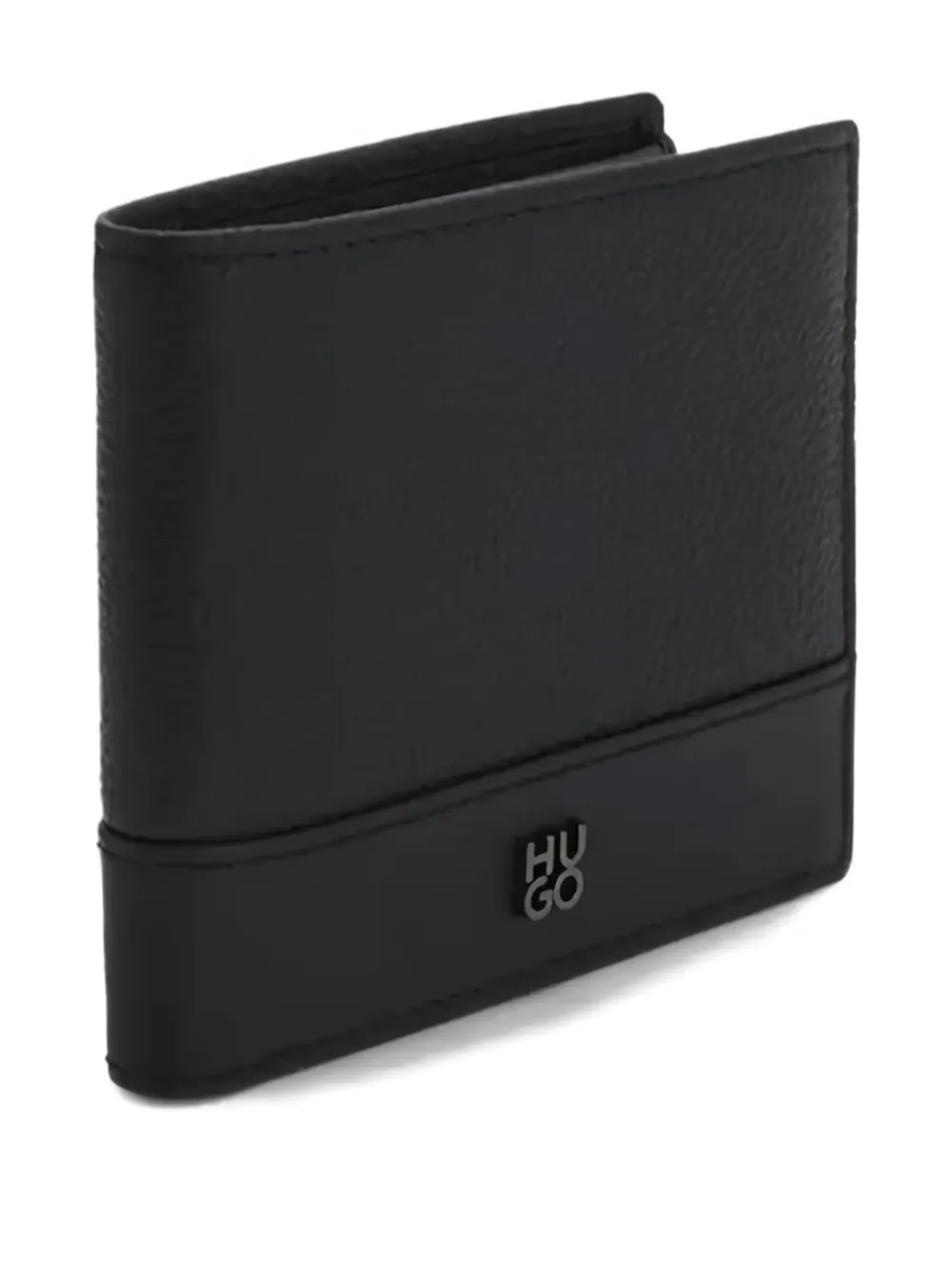 Hugo Boss Logo-plaque Wallet In Brown