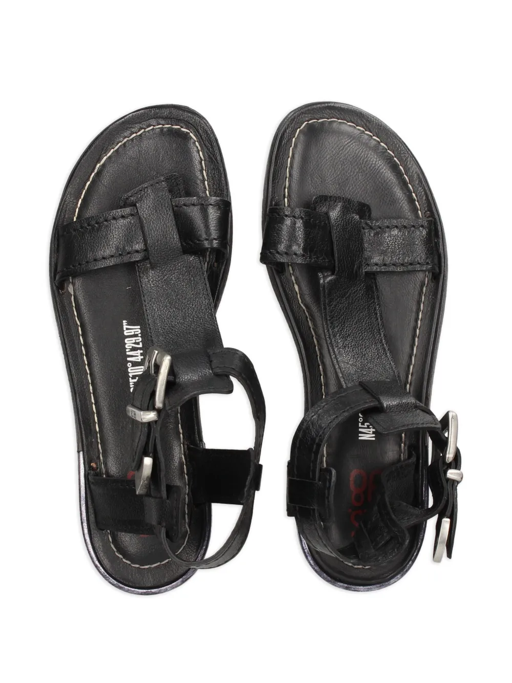 A.S.98 Sandalen met gespbandje Zwart