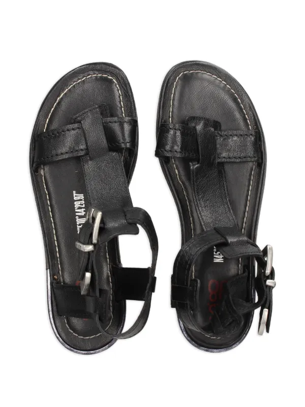 A.S.98 buckle-strap Leather Sandals | Black | FARFETCH display picture 1