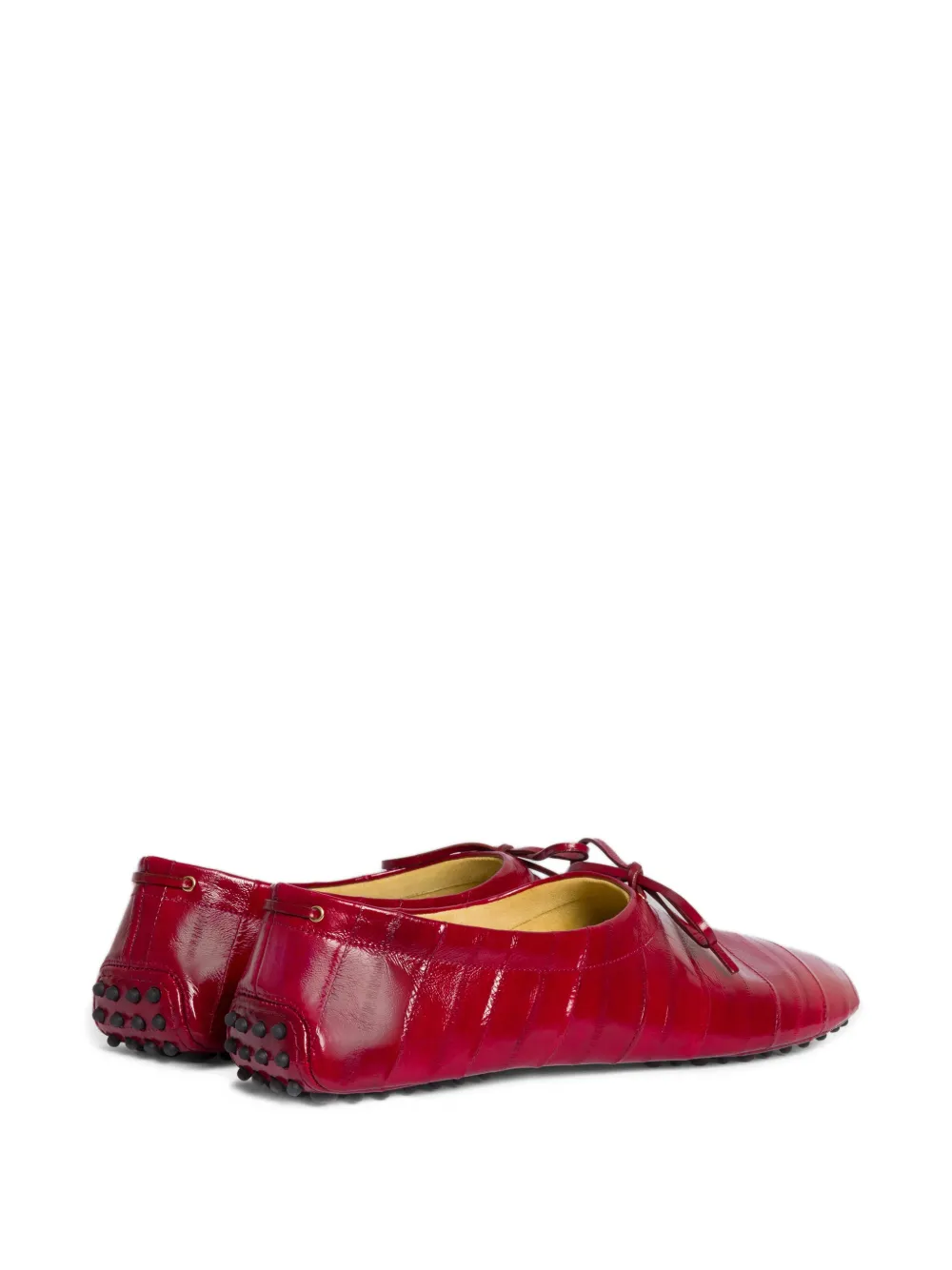 Alberta Ferretti Ballerina's met strikdetail Rood