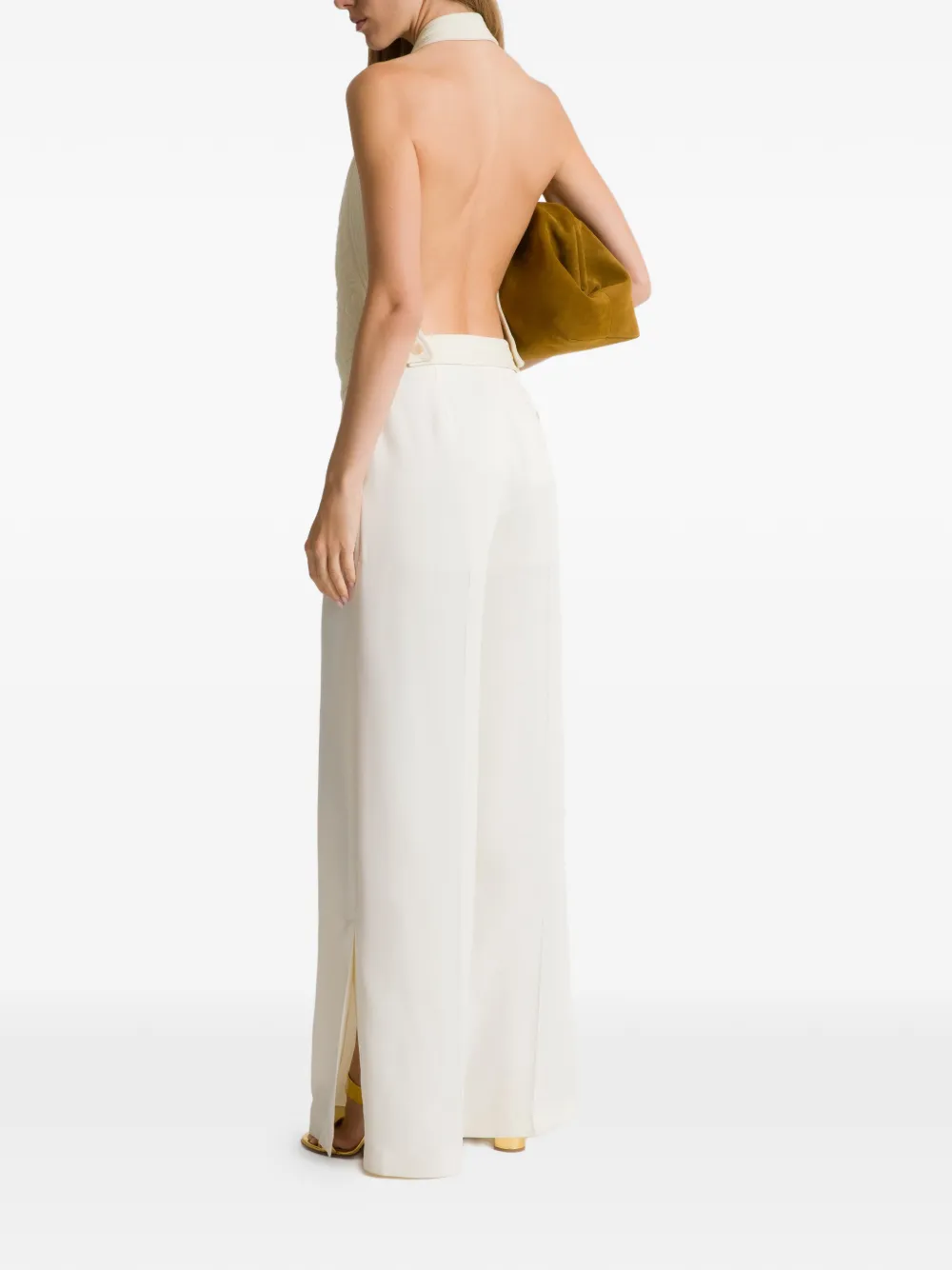 Alberta Ferretti Quilted Halter Jacket - White 