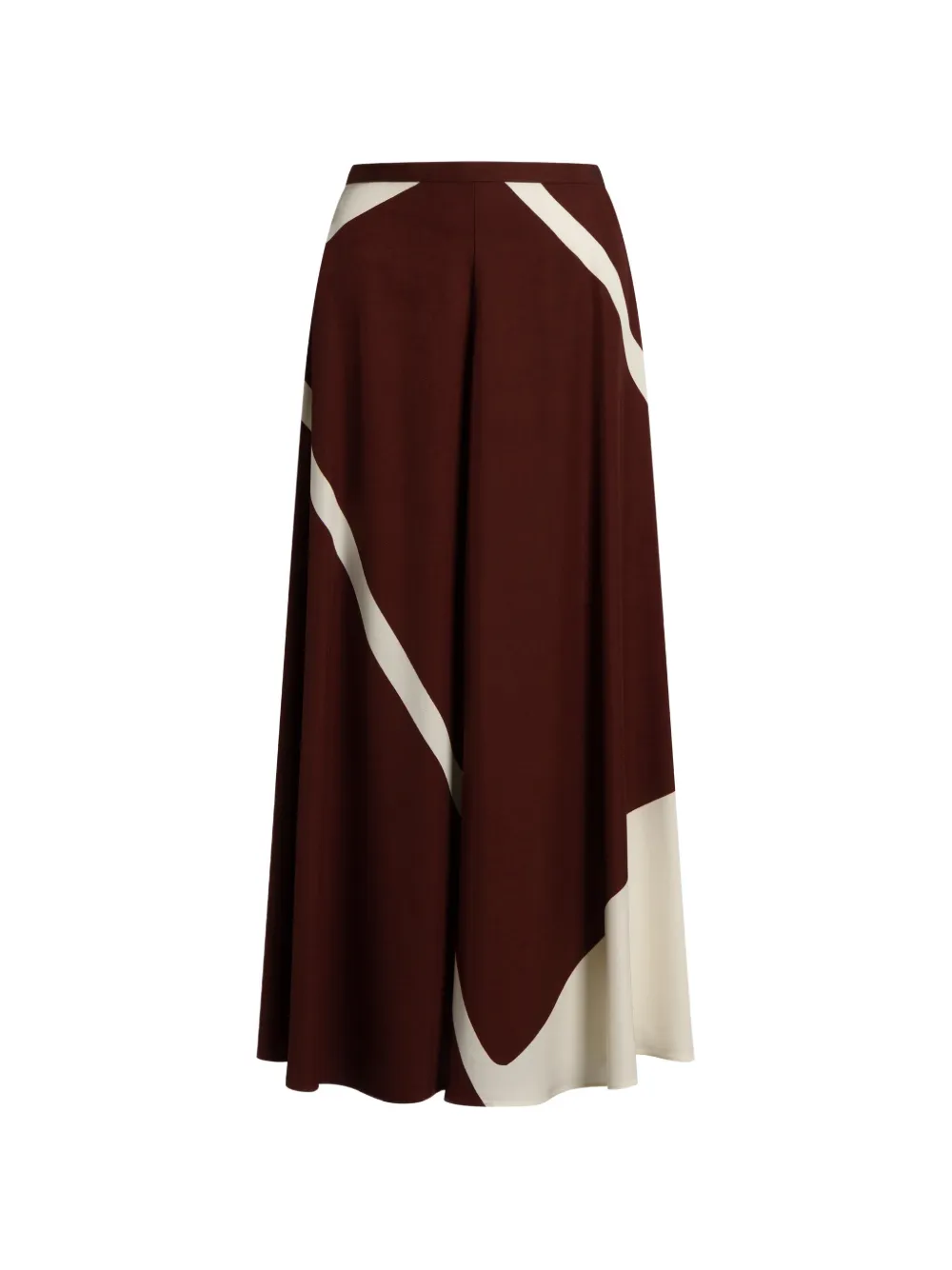 Alberta Ferretti Gonna midi con inserti - Marrone