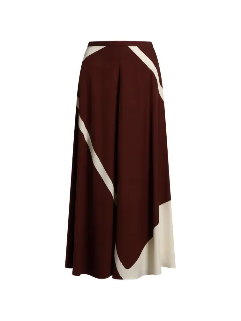 Alberta Ferretti falda midi con paneles