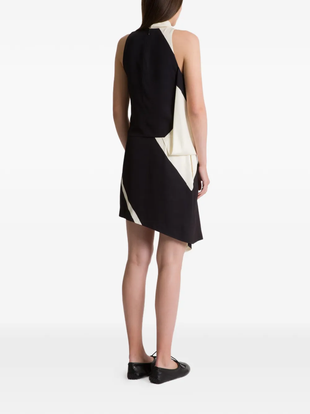 Alberta Ferretti Asymmetrische jurk Zwart