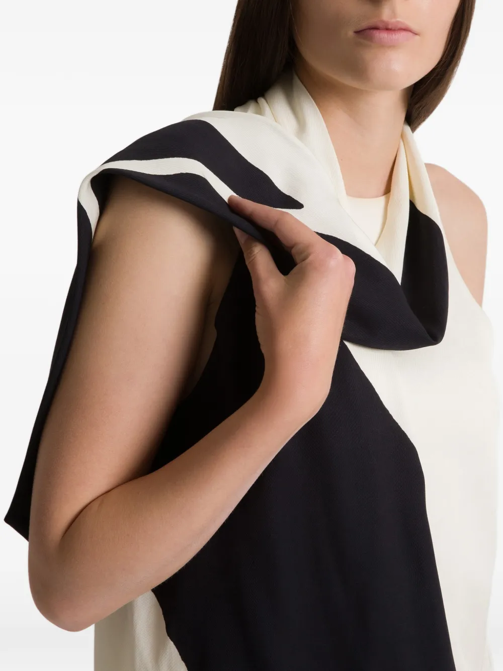 Alberta Ferretti Asymmetrische jurk Zwart