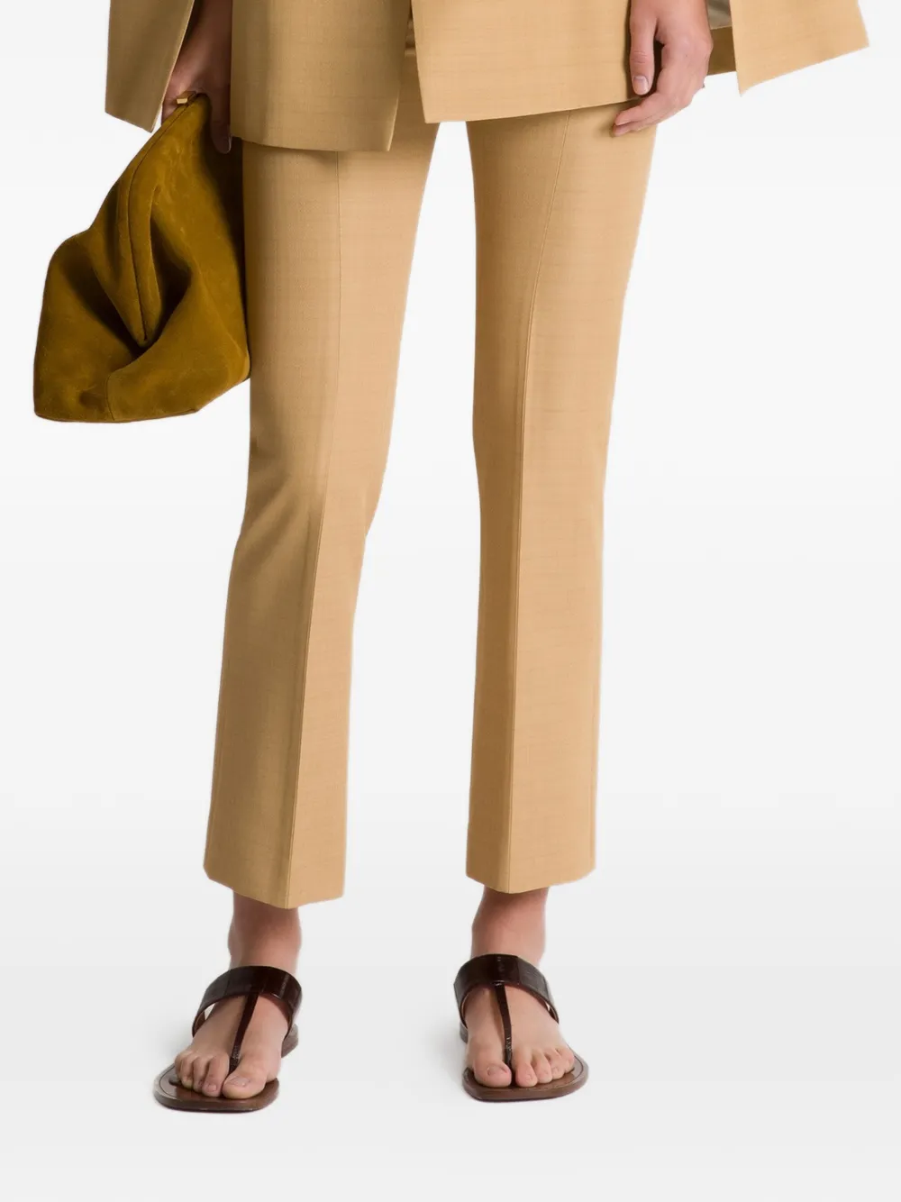 Alberta Ferretti Broek met zak Beige