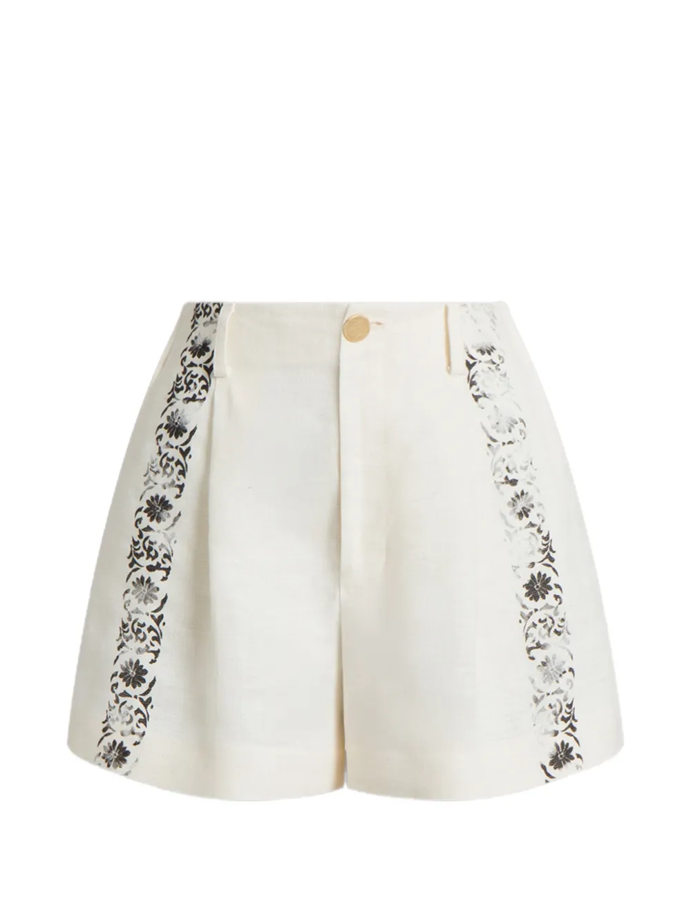 Alberta Ferretti Shorts met bloemenprint Beige