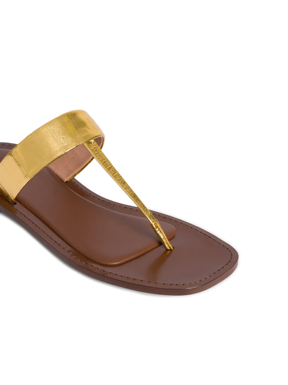 Alberta Ferretti Metallic sandalen Goud