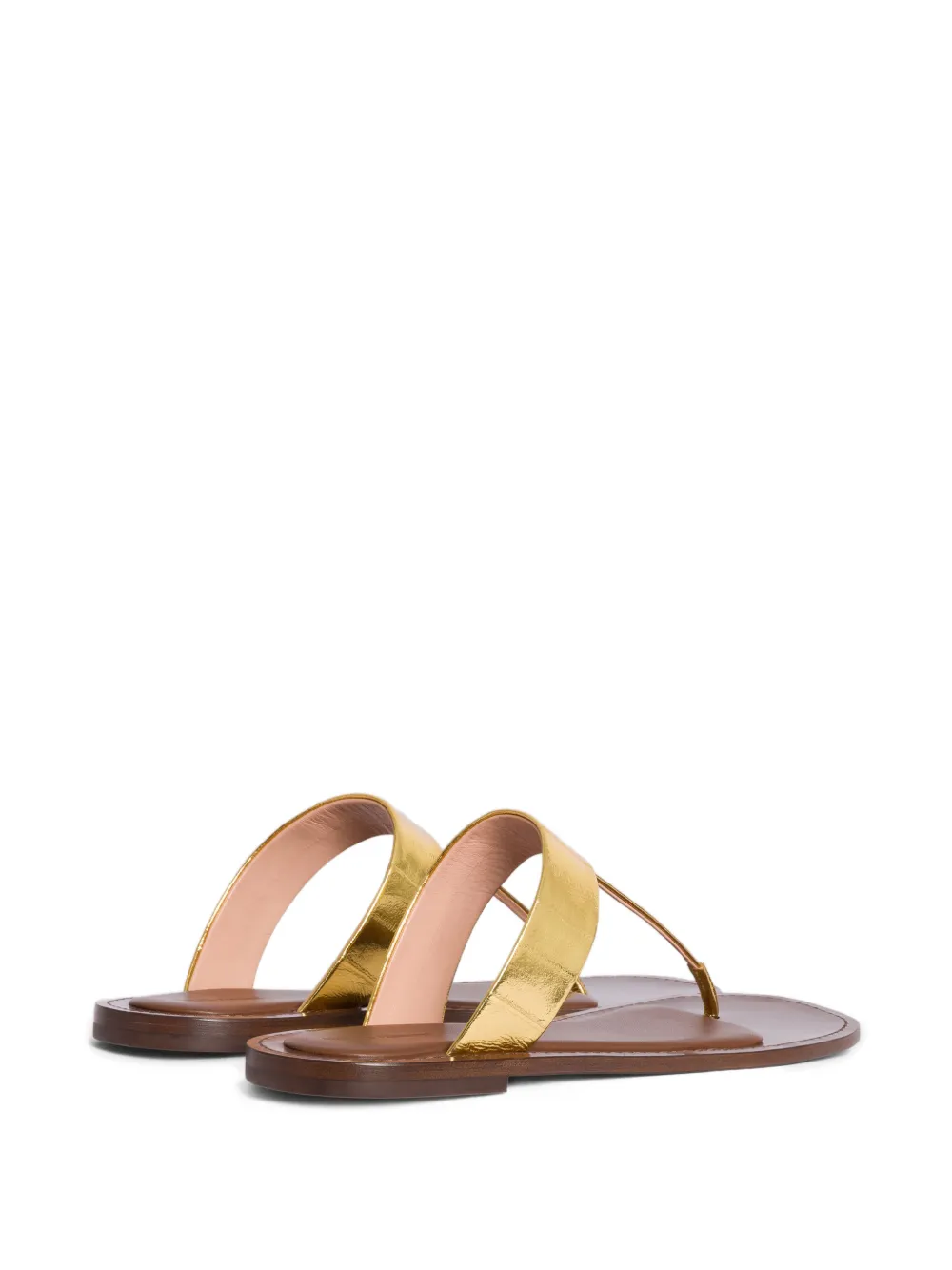 Alberta Ferretti Metallic sandalen Goud