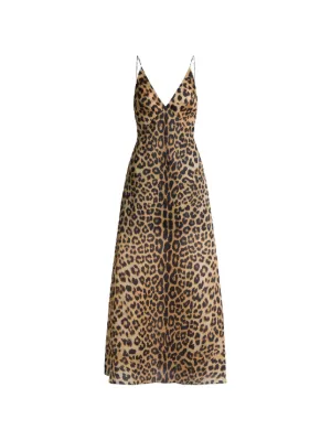 Roberto Cavalli Leopard-print Maxi Dress - Brown Roberto Cavalli Leopard-print Maxi Dress - Brown